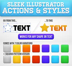 时尚的illustrator图形样式和动作：Sleek Illustrator Actions & Styles